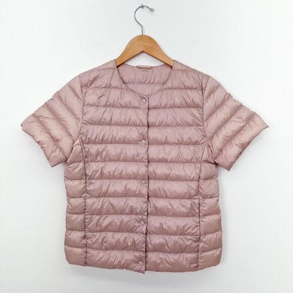 Uniqlo Jackets & Blazers - Uniqlo Short Sleeve Packable Down Jacket - Dusty Pink